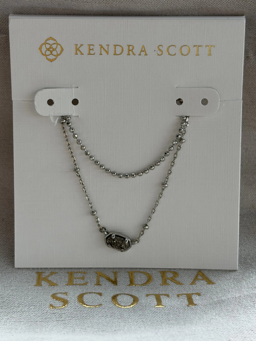 Kendra Scot multi-strand black pendant necklace